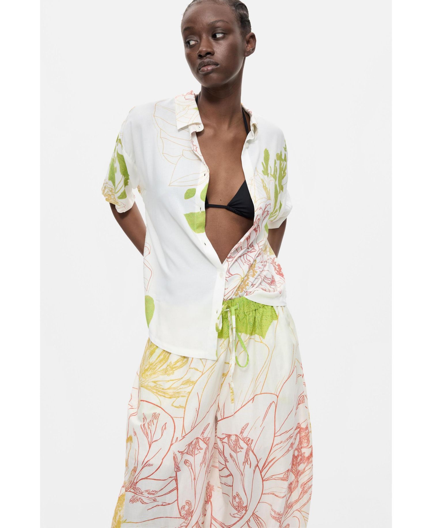 Women's Floral-Print Pull-On Balloon Pants