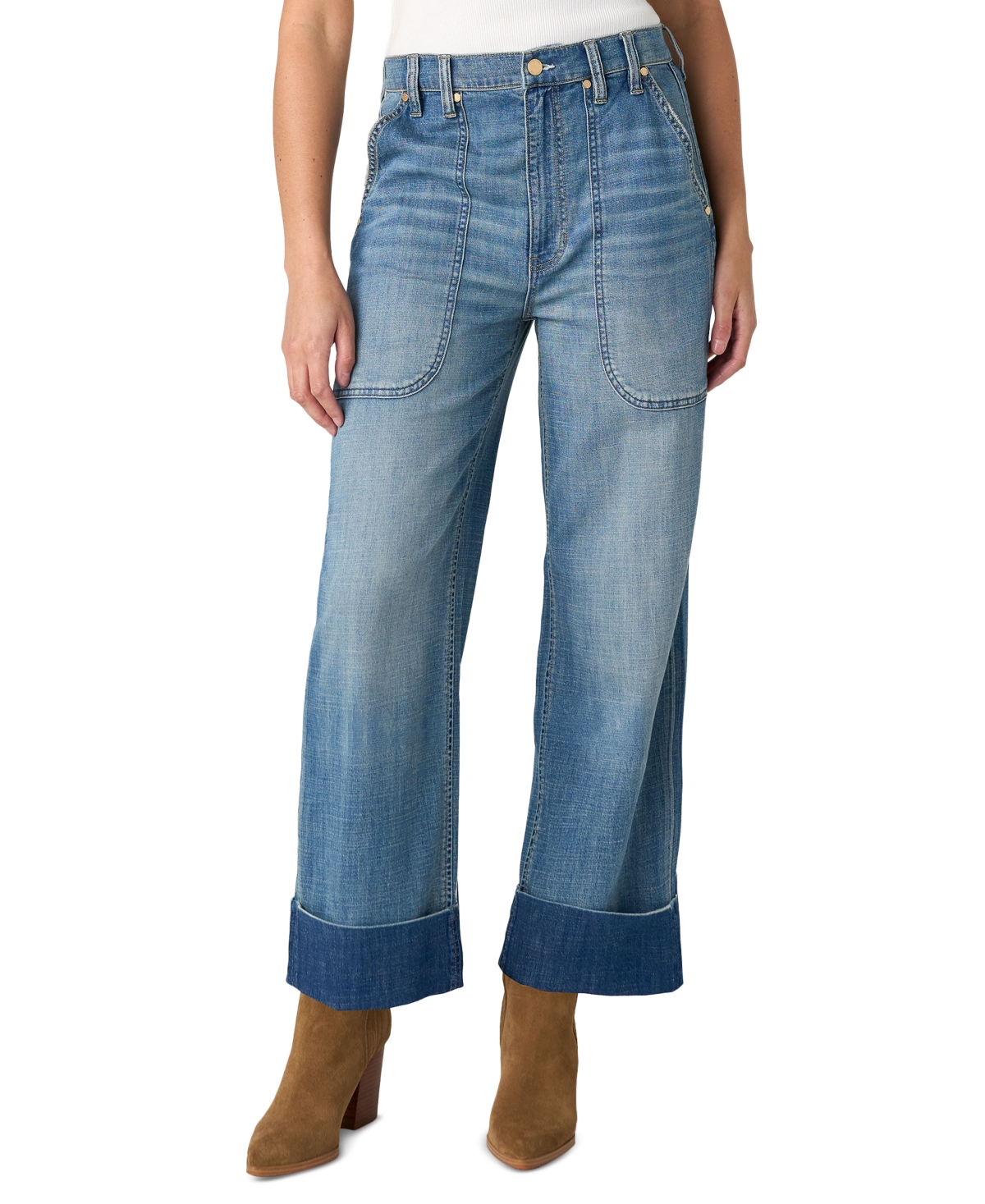 Liverpool Los Angeles Petite High-Waisted Straight-Leg Relaxed Jeans