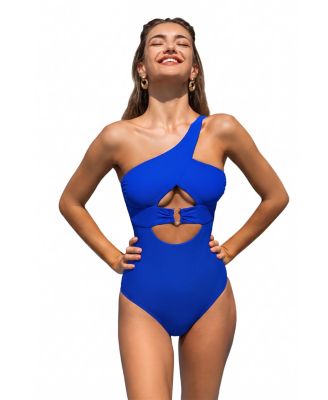 Women's Alluring One-Shoulder One-Piece Swimsuit with Cutouts