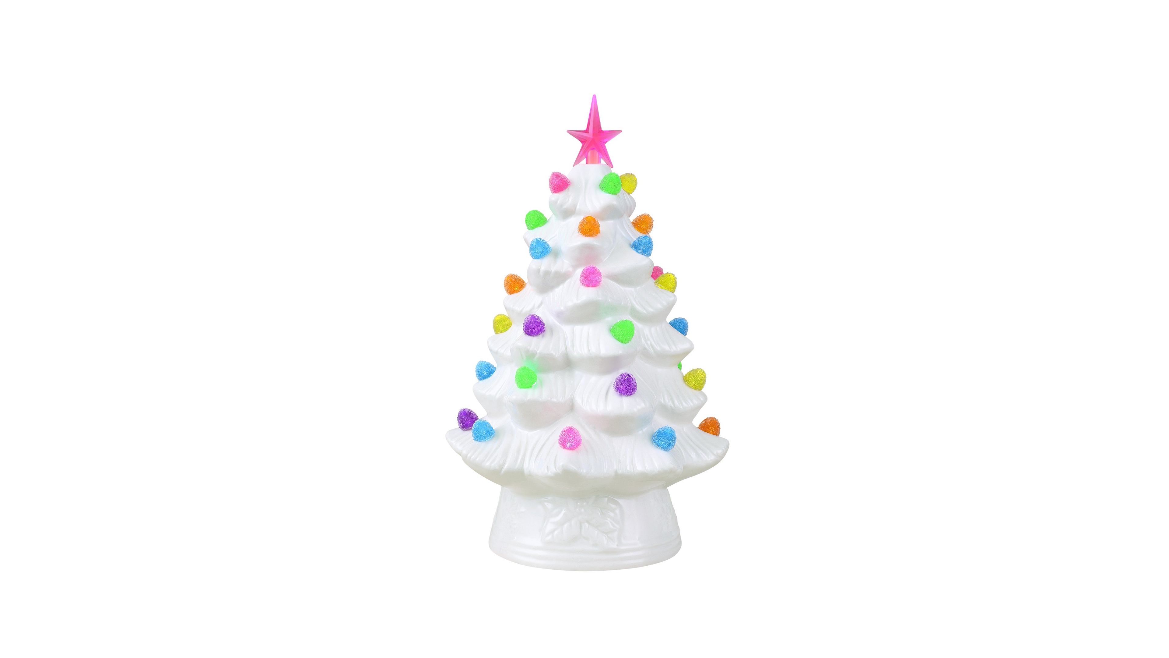 Mr. Christmas Gumdrop Lights Nostlagic 12" Ceramic Tree