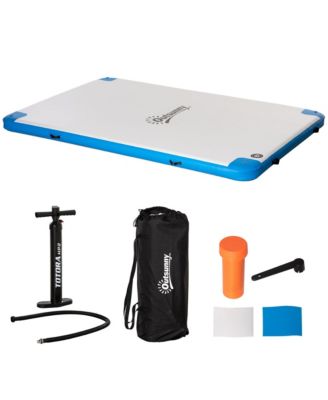10' x 7' Inflatable Dock Platform with Air Pump and Backpack, For Pool Beach Ocean