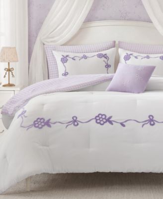 Tiffany Floral Embroidered Soft Microfiber 6-Piece Comforter Set, Full/Queen
