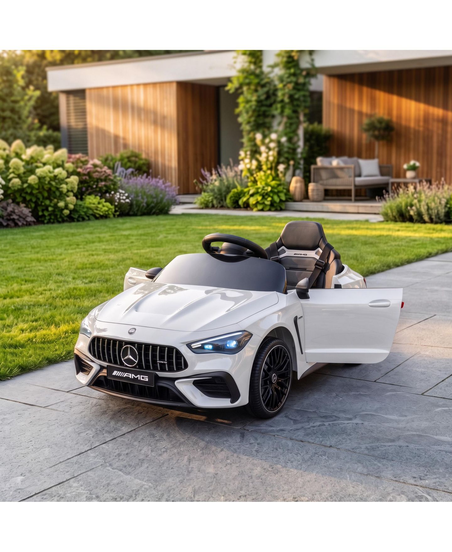 Детская игрушка Qaba Mercedes Amg Cle 53 39" L Electric Ride-On Car with Remote Control, 1 Seat, Ages 3+, цвет: Белый — фото 9