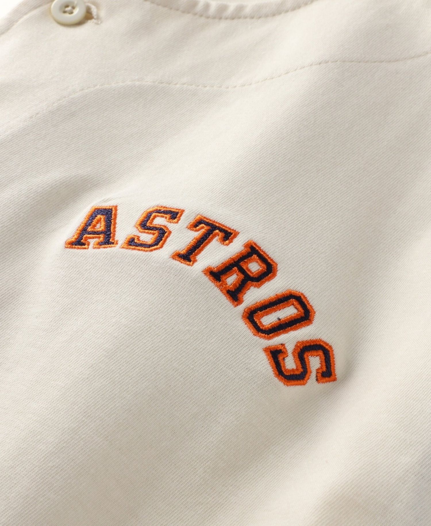 Men's Cream Houston Astros Big & Tall Full-Button Jersey