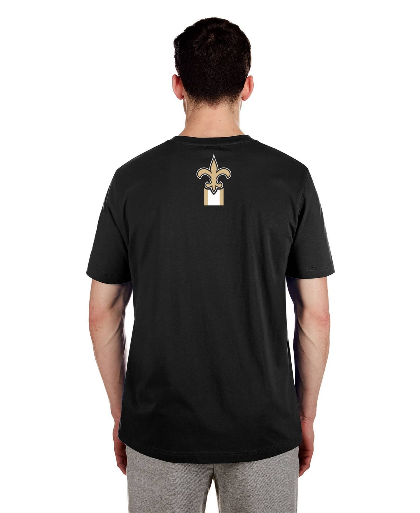 Мужская футболка New Era Black New Orleans Saints 3rd Down High Density Print — фото 3