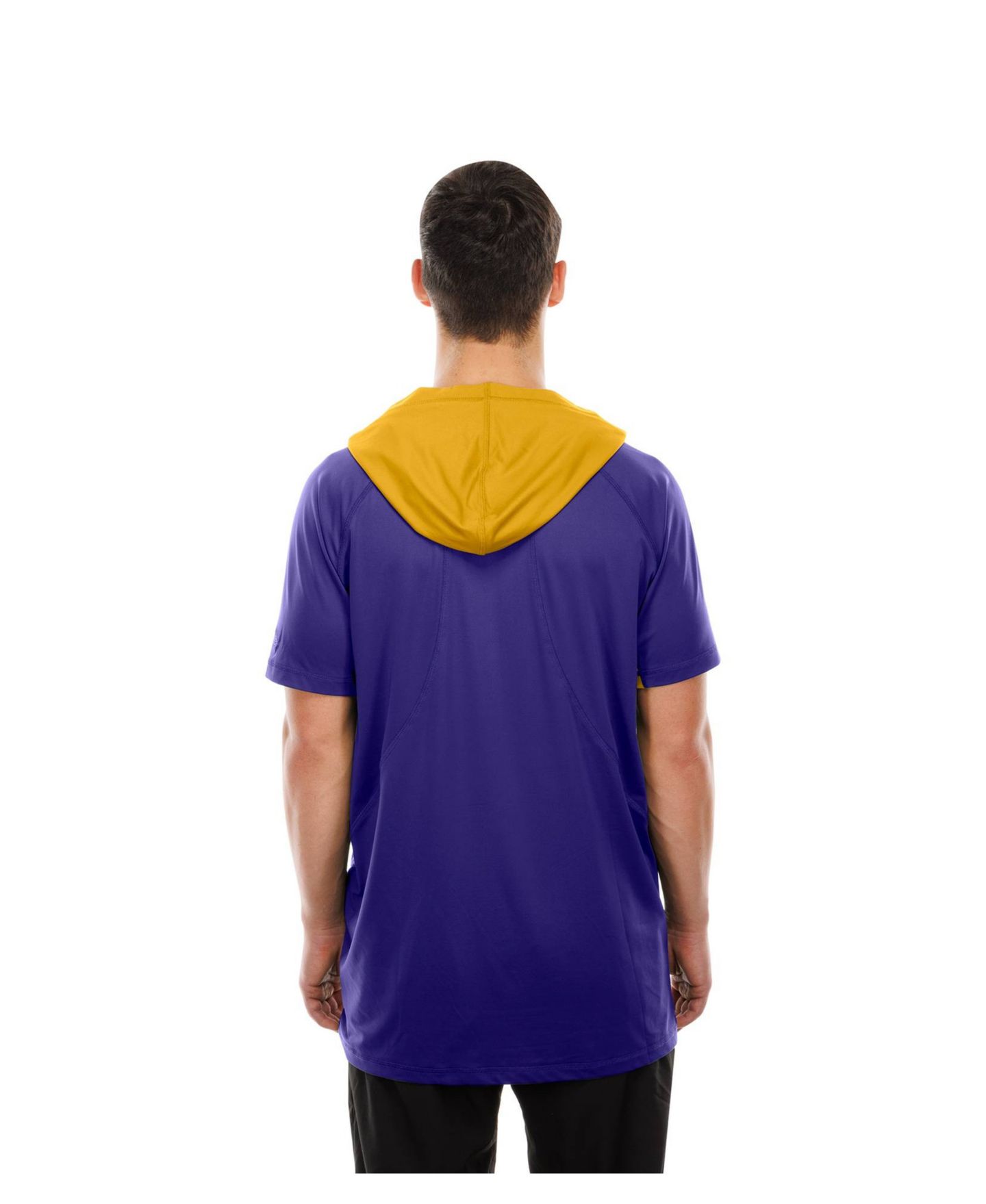 Мужская футболка New Era Purple Minnesota Vikings Combine Authentic Hooded Raglan Short-Sleeve — фото 3