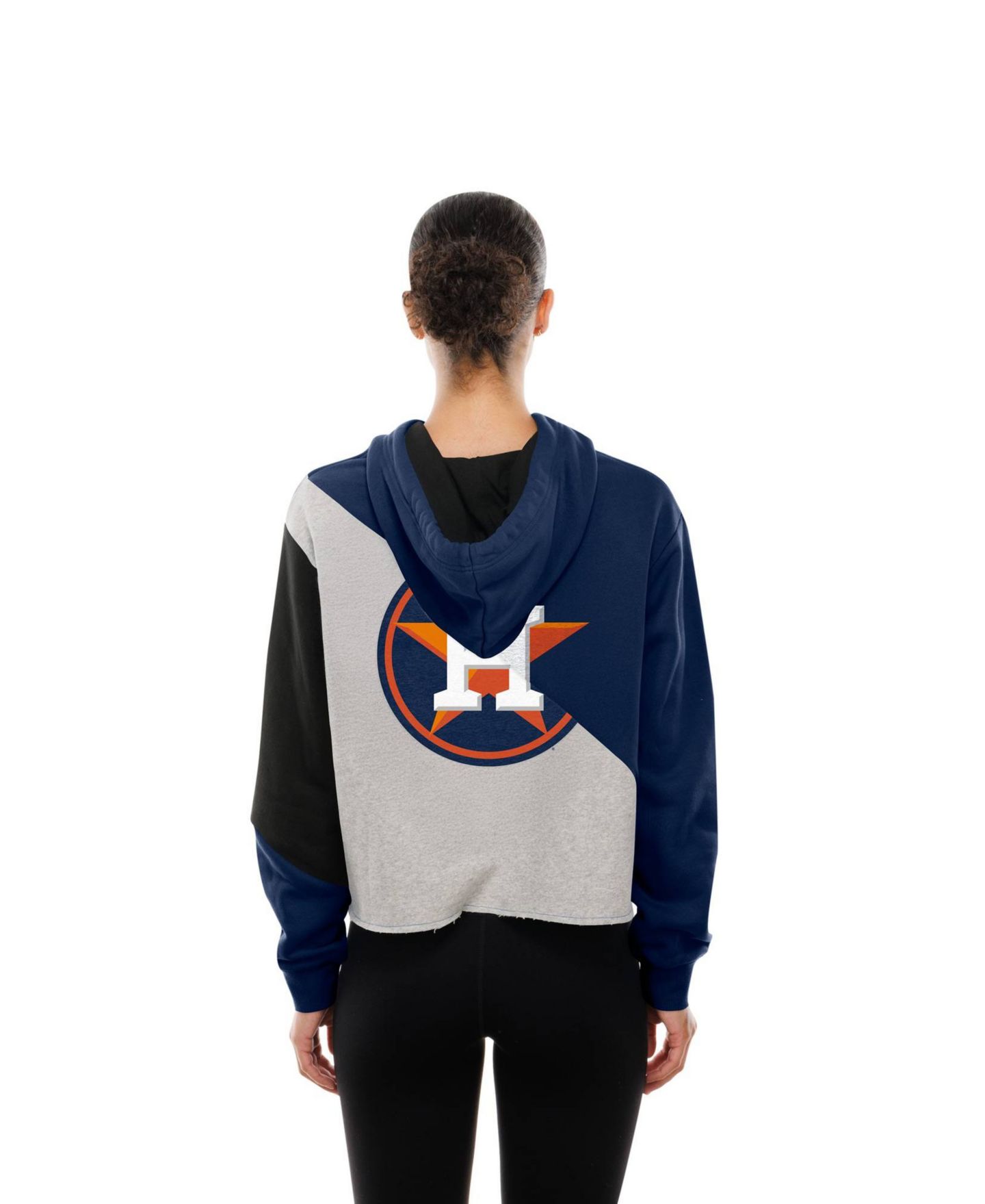 Женское худи New Era Houston Astros Color Block Cropped Boxy — фото 3