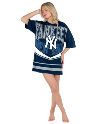 Women's New York Yankees Mosaic Knit Short-Sleeve Nightdress
