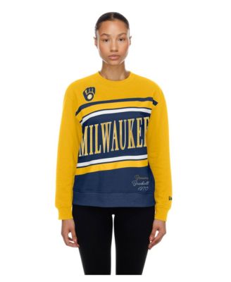 Women's Milwaukee Brewers Crewneck Color Block Sweatshirt