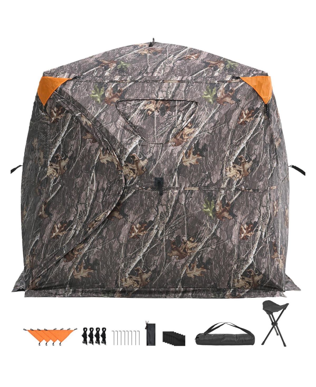 Sugift 270degree(s) See Through 4-5 Person Pop Up Hunting Blind with Carrying Bag One-Way Mesh Tent