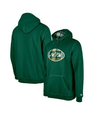 Men's Green New York Jets 3rd Down Plaid Pullover Hoodie