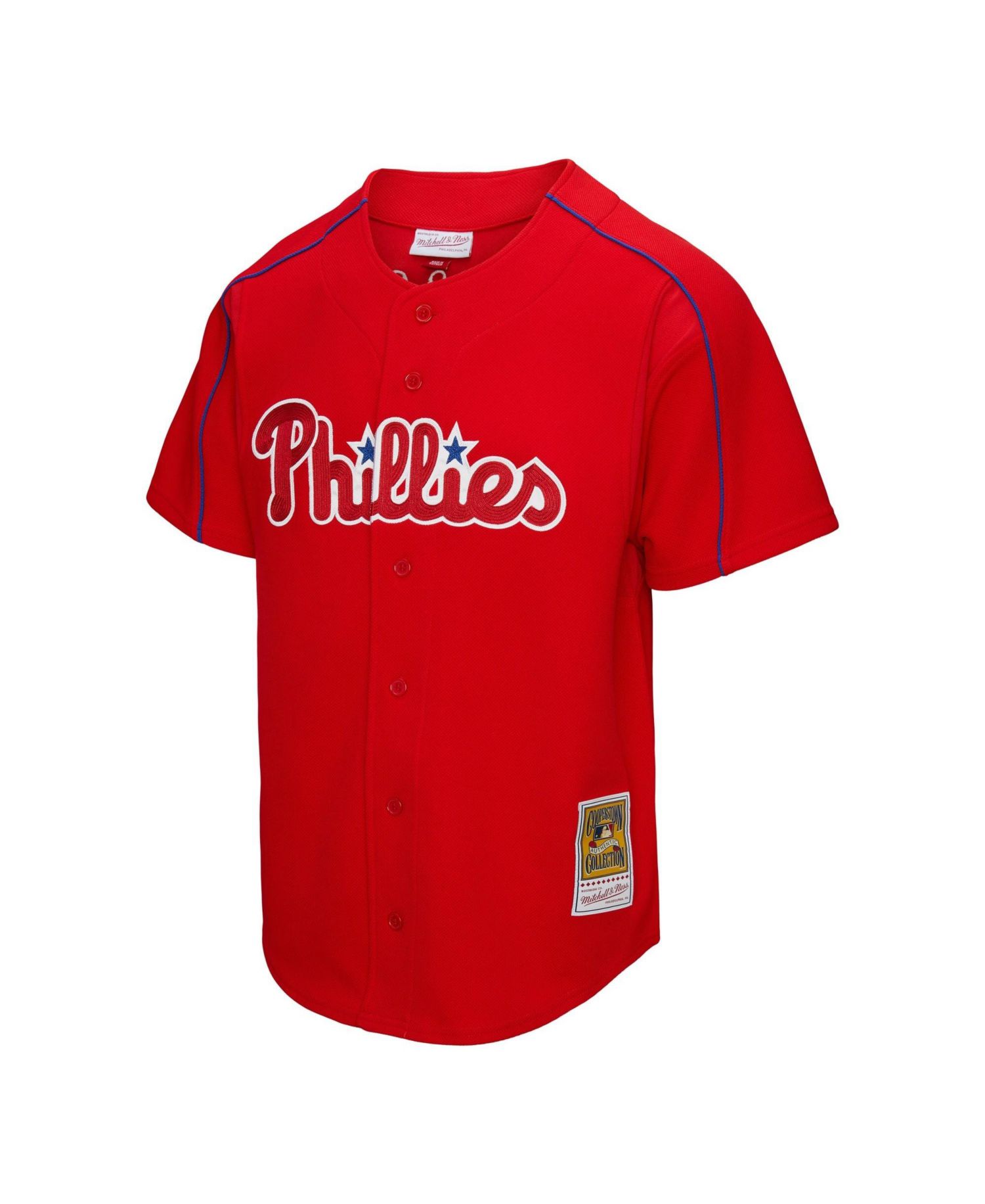 Men's Ryan Howard Red Philadelphia Phillies Big & Tall Cooperstown Mesh Batting Practice Jersey