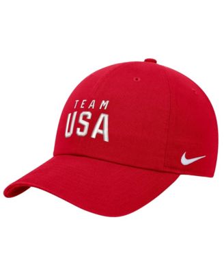 Men's Red Team USA Club Unstructured Adjustable Dri-FIT Hat