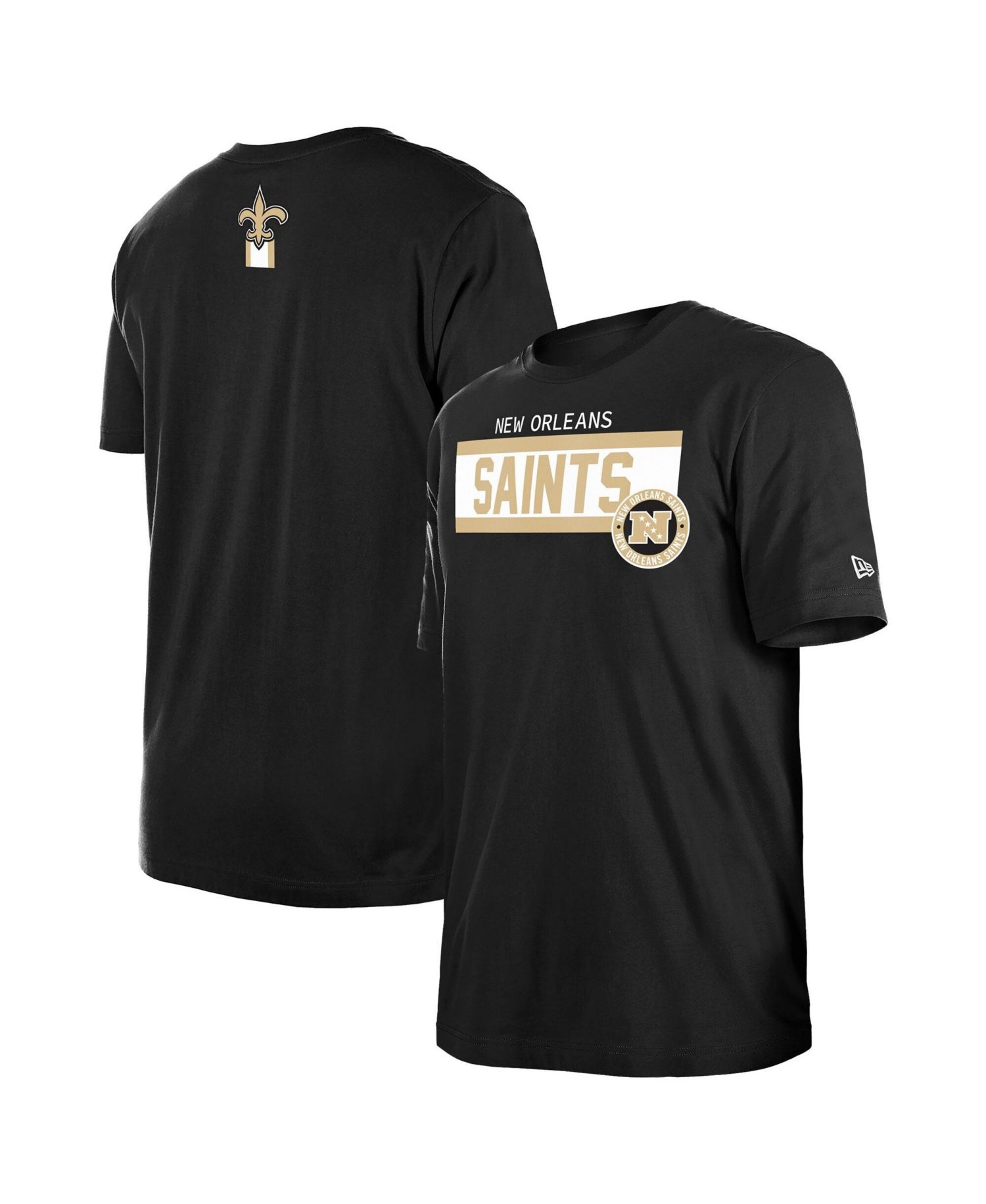 Men's Black New Orleans Saints 3rd Down High Density Print T-Shirt