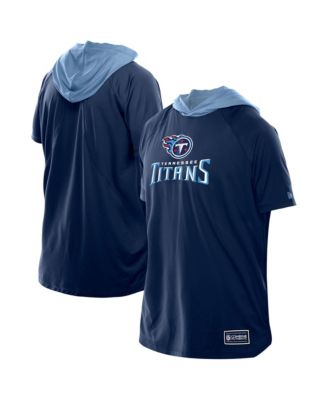 Men's Navy Tennessee Titans Combine Authentic Hooded Raglan Short-Sleeve T-Shirt
