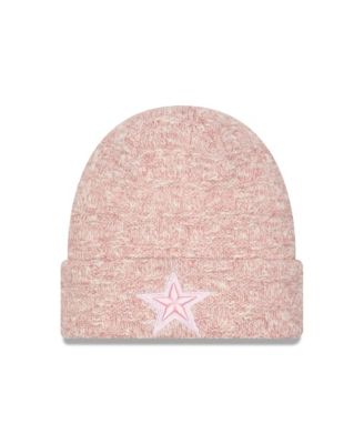 Women's Pink Dallas Cowboys Metallic Cuffed Knit Hat