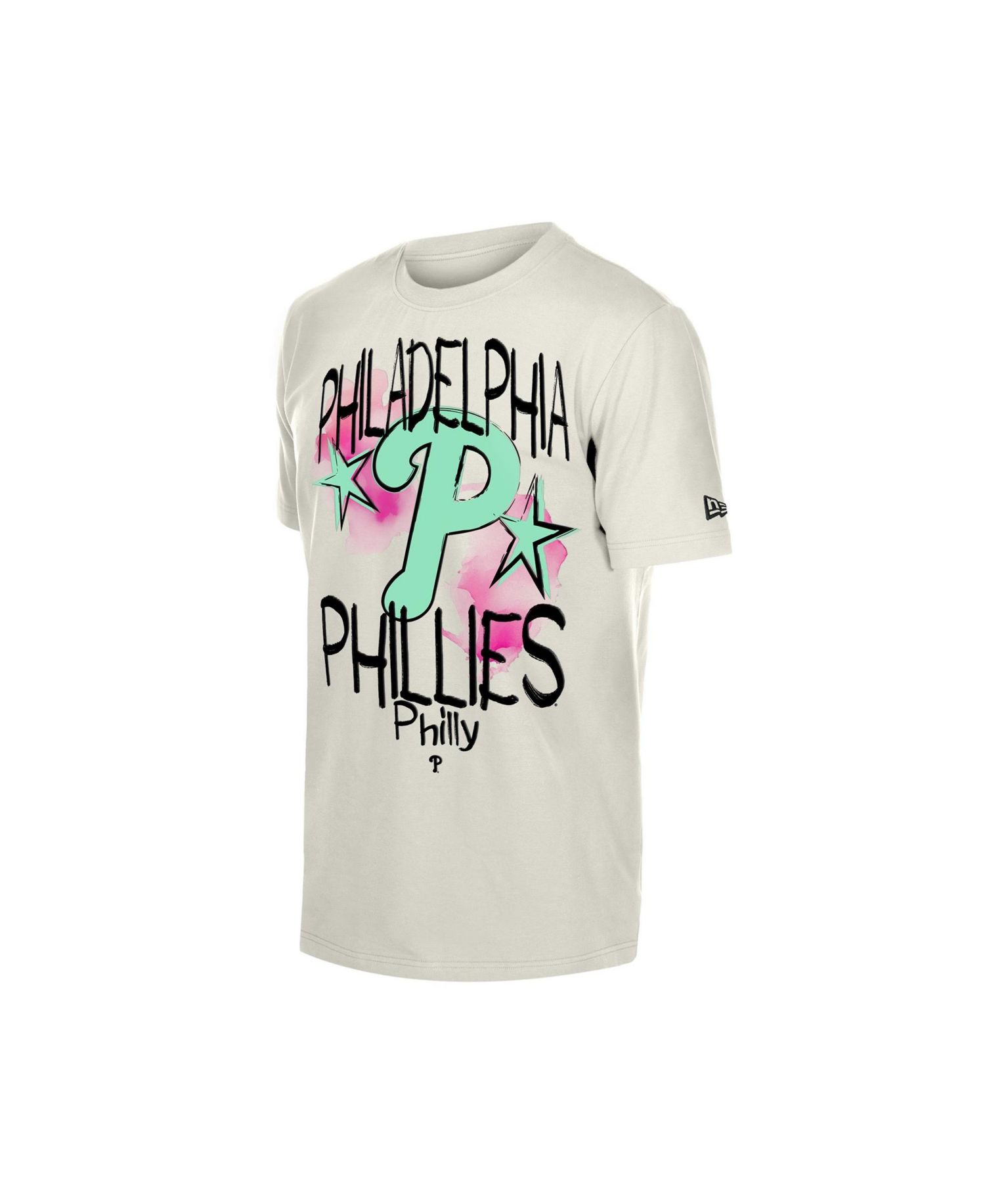 Men's Cream Philadelphia Phillies Lifestyle Punk Core T-Shirt