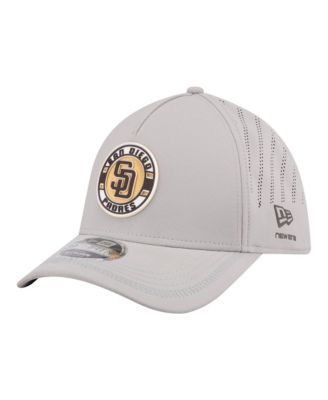 Men's Gray San Diego Padres Patch 39THIRTY A-Frame M-Crown Perforated Flex Hat