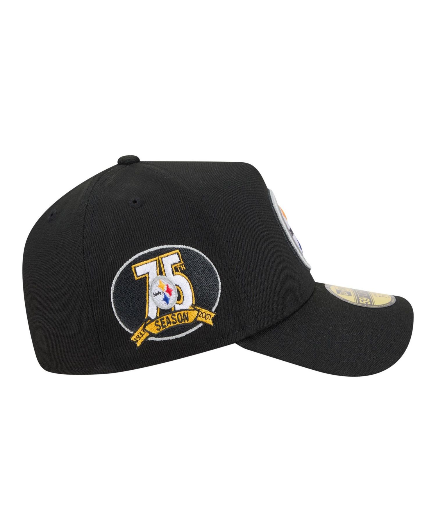 Men's Black Pittsburgh Steelers A-Frame 59FORTY Fitted Hat