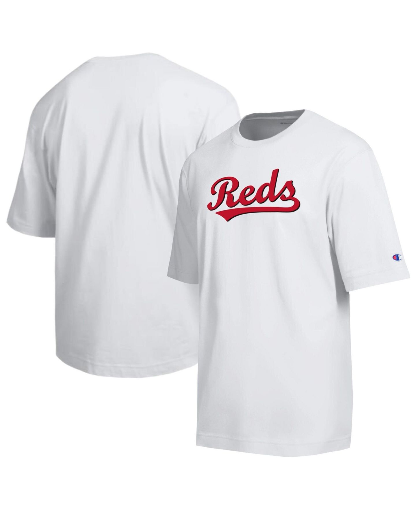 Мужская футболка Champion White Cincinnati Reds All Star Arched Chenille Wordmark — фото 1