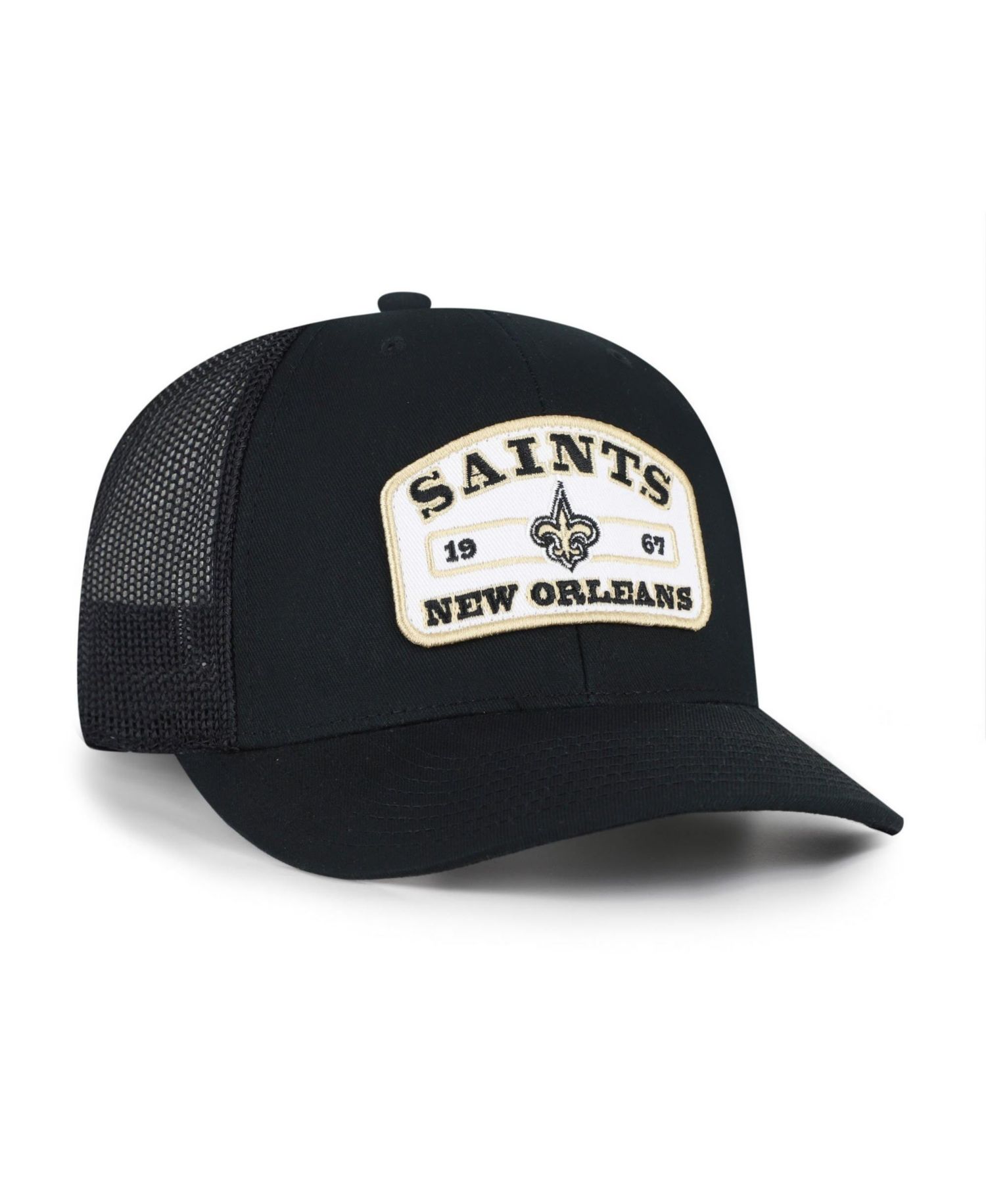 Men's Black New Orleans Saints Roadway Adjustable Trucker Hat