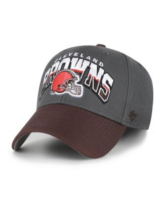 Men's Charcoal Cleveland Browns Split Block MVP Adjustable Hat