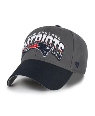 Men's Charcoal New England Patriots Split Block MVP Adjustable Hat