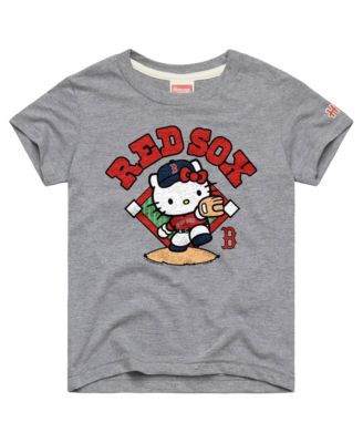 Big Boys and Girls Gray Boston Red Sox Hello Kitty x MLB Tri-Blend T-Shirt