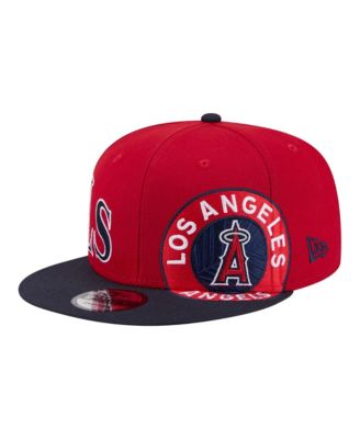 Men's Red/Navy Los Angeles Angels Stretched Two-Tone 9FIFTY Adjustable Hat