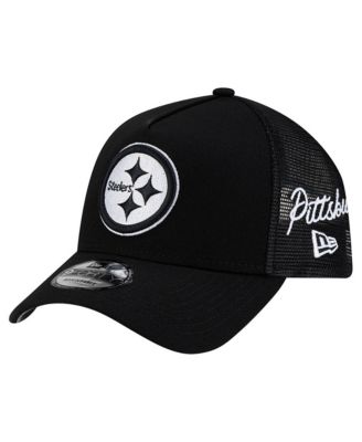 Men's Black Pittsburgh Steelers City Script 9FORTY A-Frame Adjustable Hat