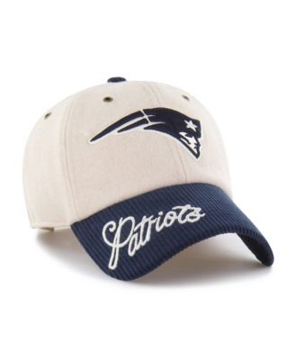 Women's Natural/Navy New England Patriots Rope Script Clean Up Adjustable Hat