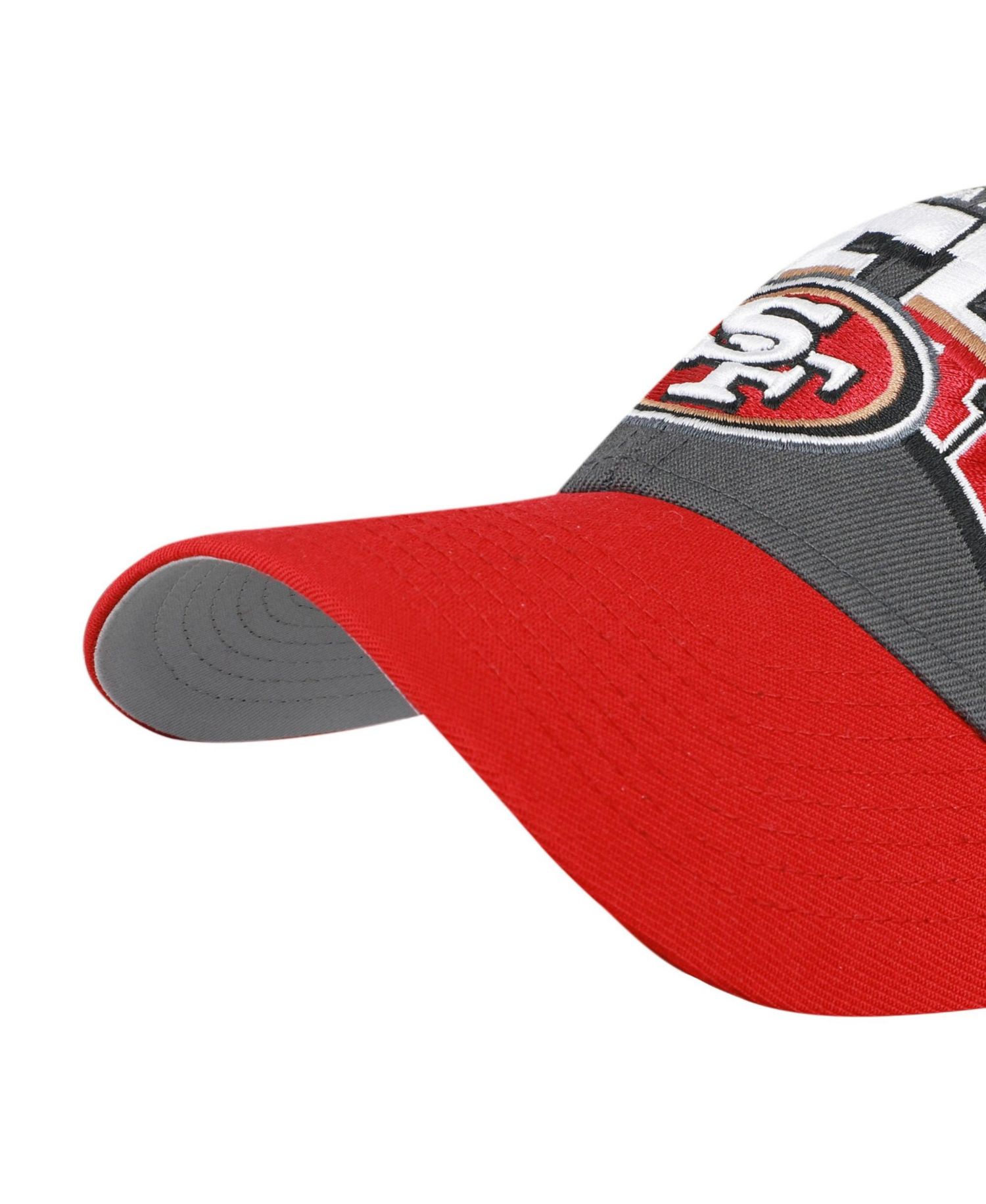 Men's Charcoal San Francisco 49ers Split Block MVP Adjustable Hat
