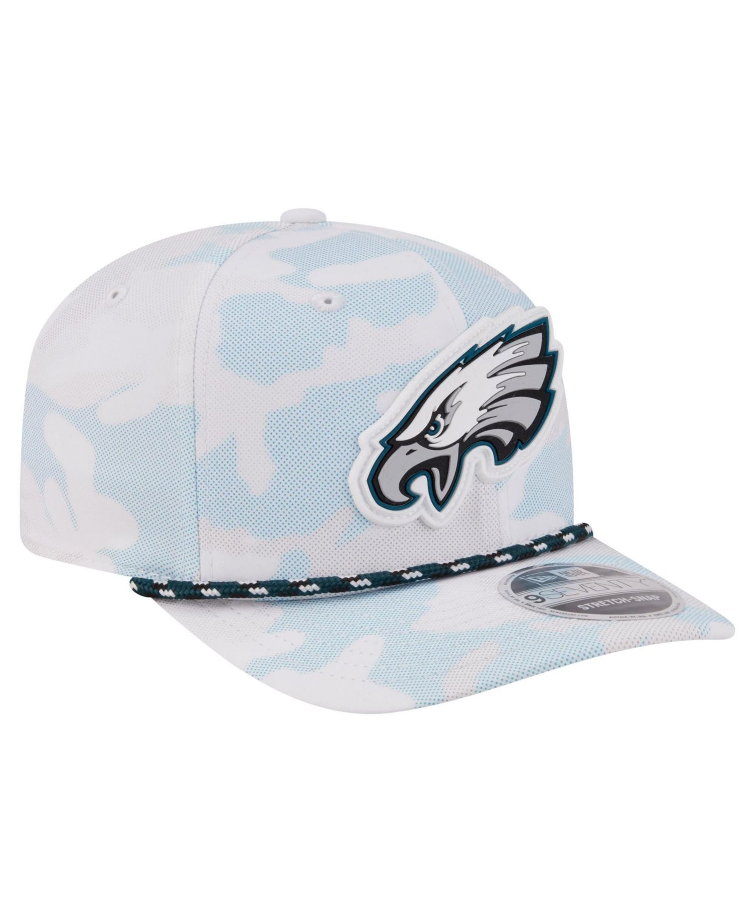 Men's White Philadelphia Eagles Camo Rope 9SEVENTY Adjustable Hat