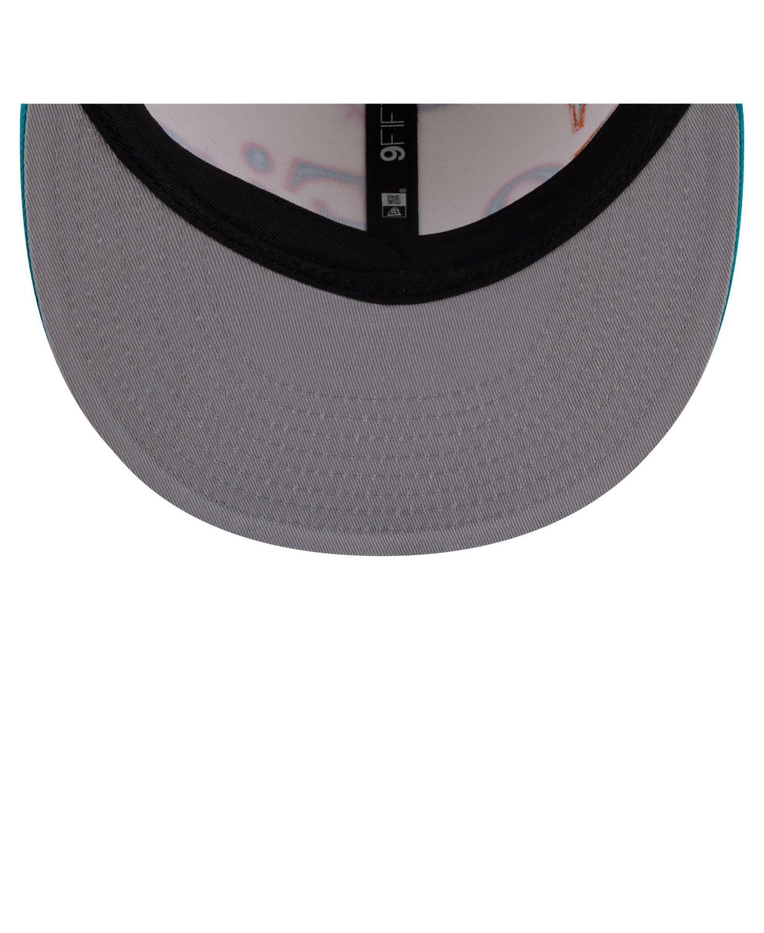 Men's Cream Miami Dolphins Oversized Slogan 9FIFTY Snapback Hat