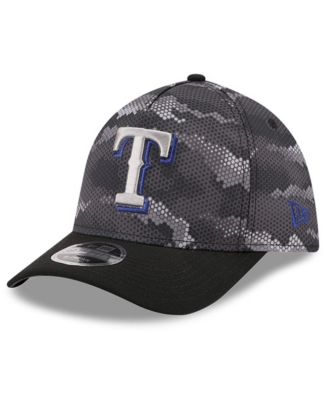 Men's Black Texas Rangers Camo 39THIRTY A-Frame Flex Hat