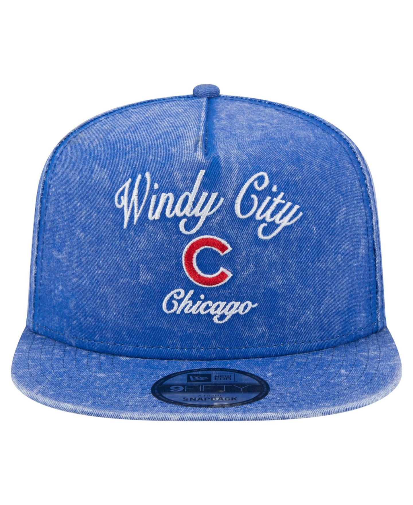 Мужская кепка New Era Royal Chicago Cubs City Slogan A-Frame 9FIFTY Snapback Hat — фото 2