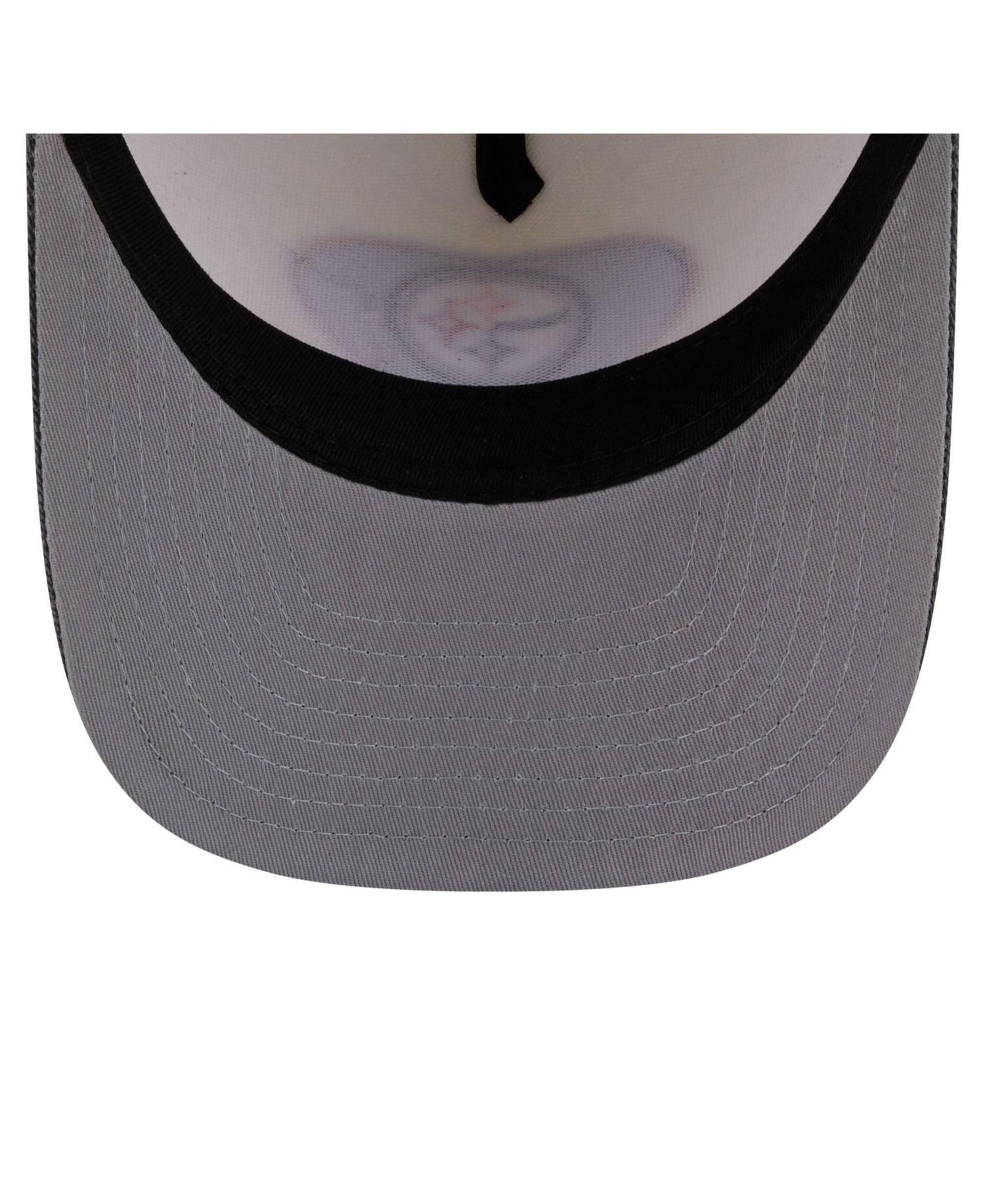Men's Cream/Black Pittsburgh Steelers Washed A-Frame 9FIFTY Snapback Hat