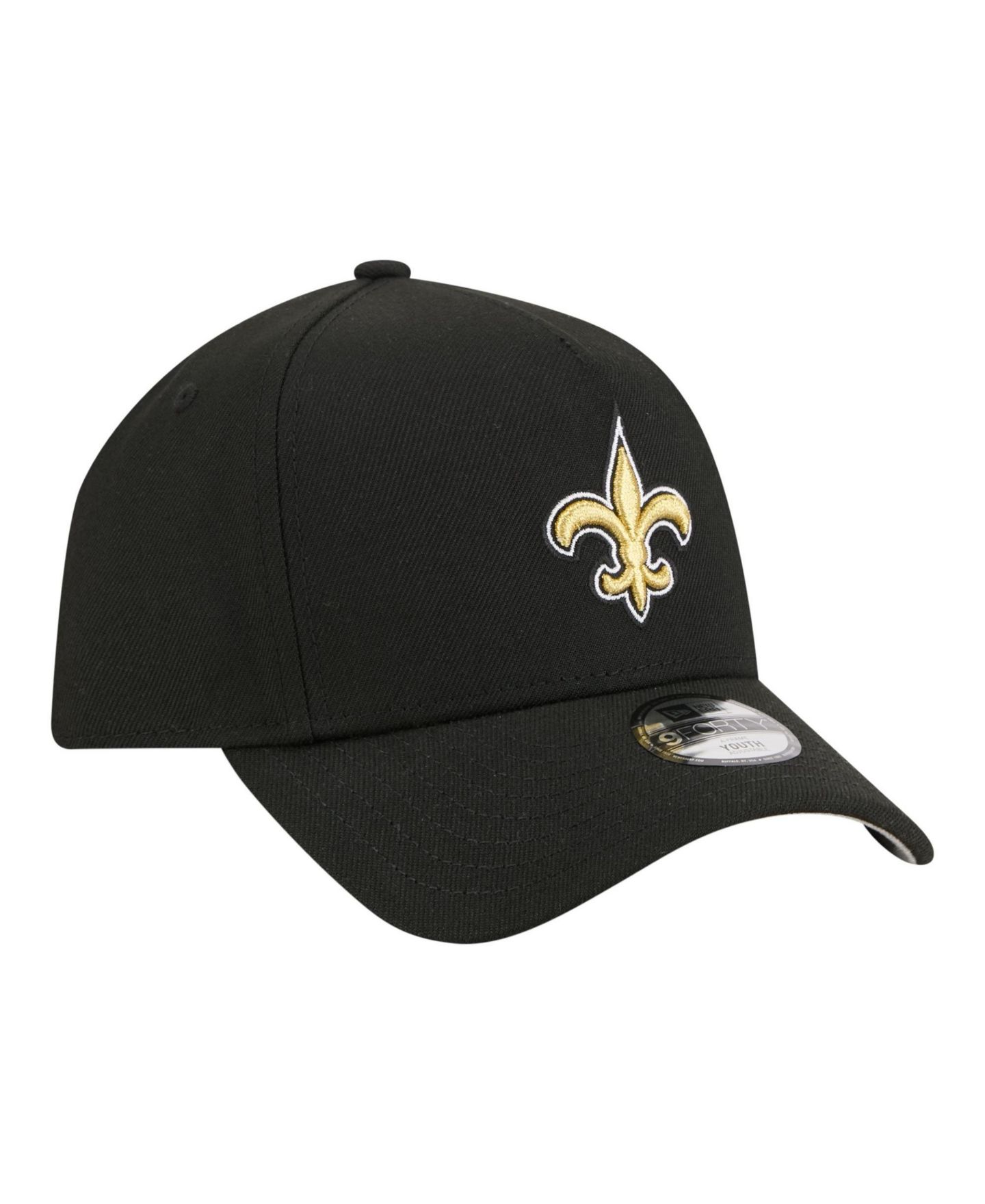 Детская кепка New Era Black New Orleans Saints 9FORTY A-Frame Adjustable Hat — фото 3