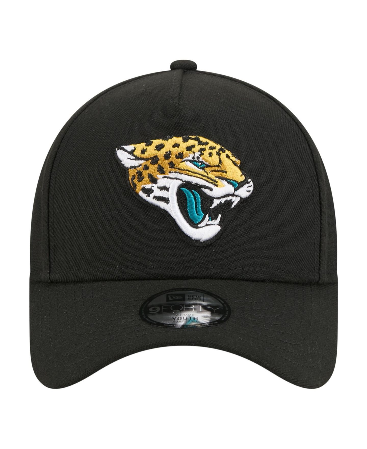 Детская кепка New Era Black Jacksonville Jaguars 9FORTY A-Frame Adjustable Hat — фото 2