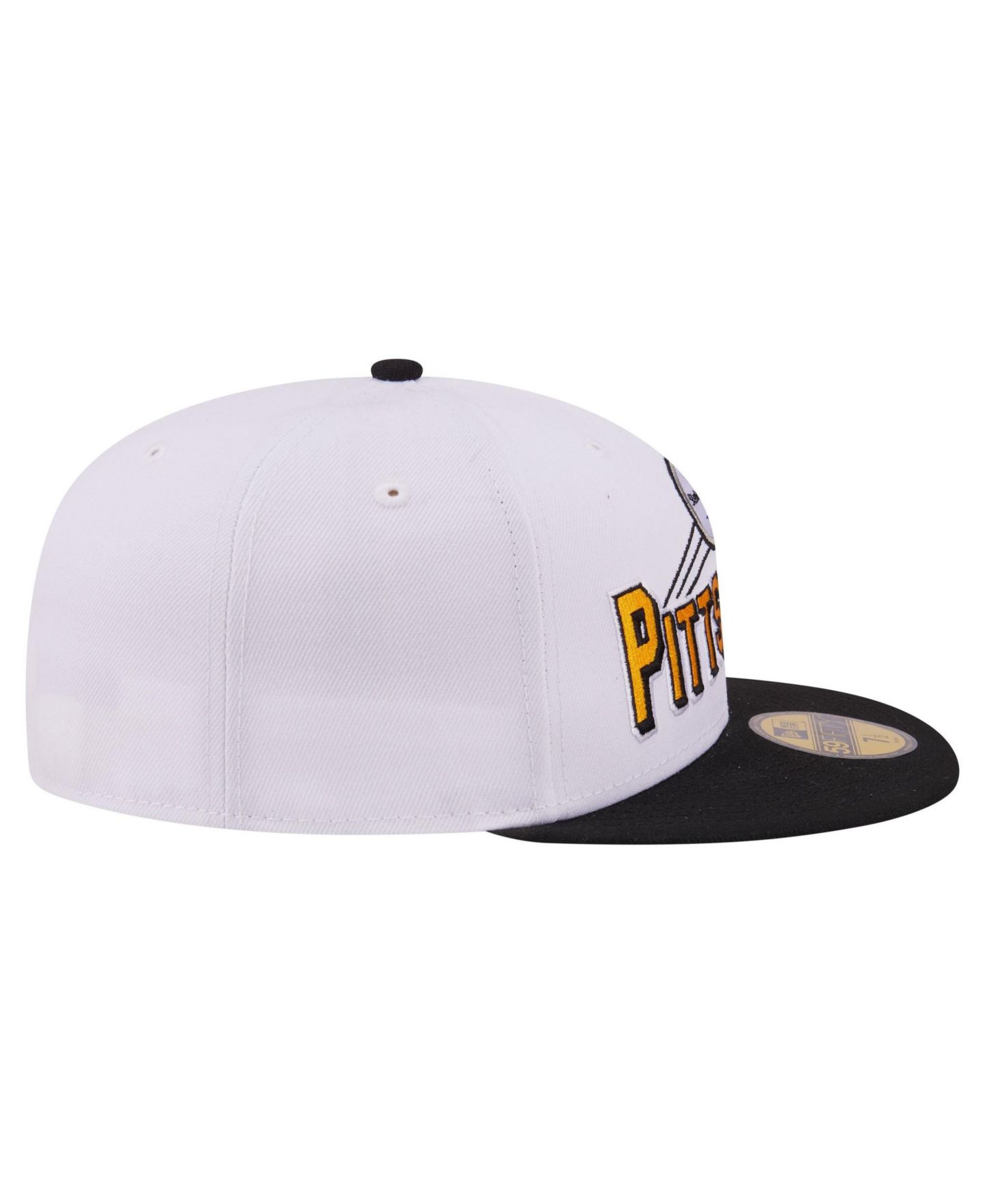Мужская кепка New Era White/Black Pittsburgh Steelers Retro Swoop 59FIFTY Fitted Hat — фото 6