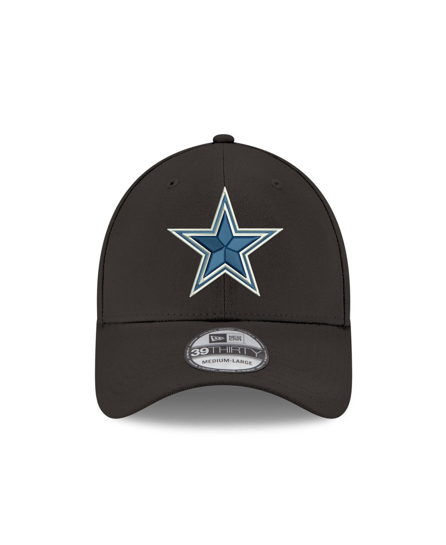 Мужская кепка New Era Black Dallas Cowboys Core Team 39THIRTY Flex Hat — фото 2
