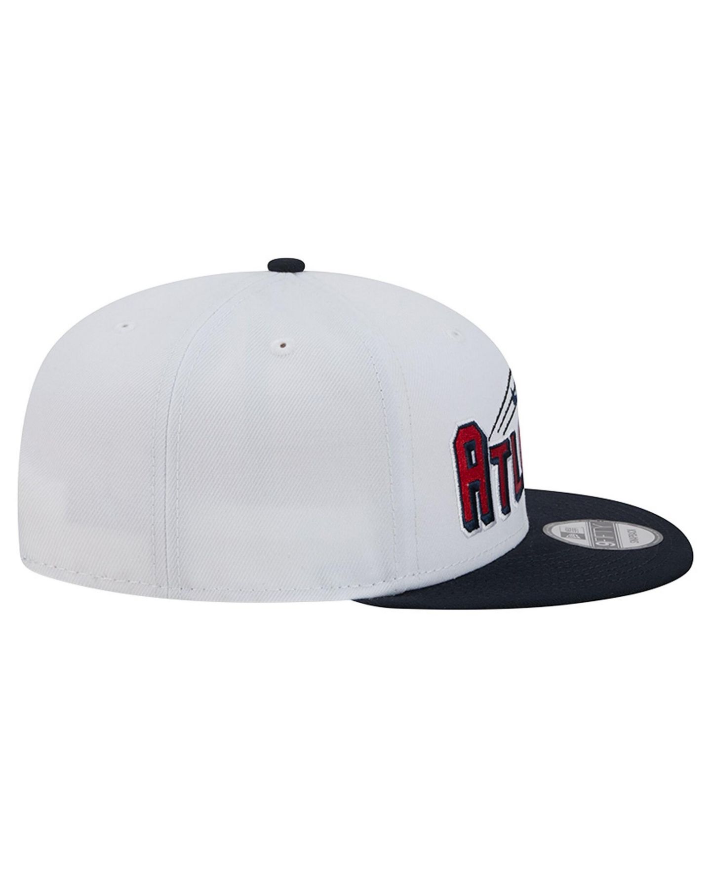 Мужская кепка New Era White Atlanta Braves Retro Sweep 9FIFTY Snapback Hat — фото 7