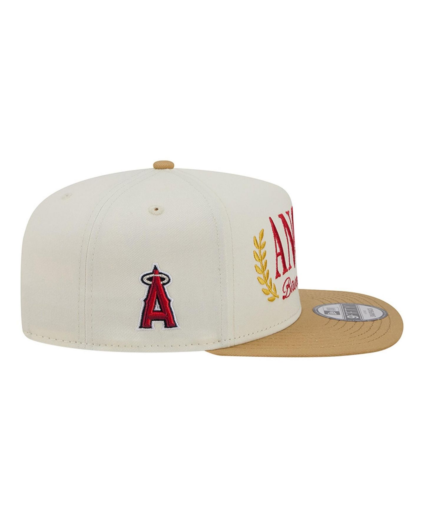 Мужская кепка New Era Cream Los Angeles Angels Club 9FIFTY A-Frame Snapback Hat — фото 7