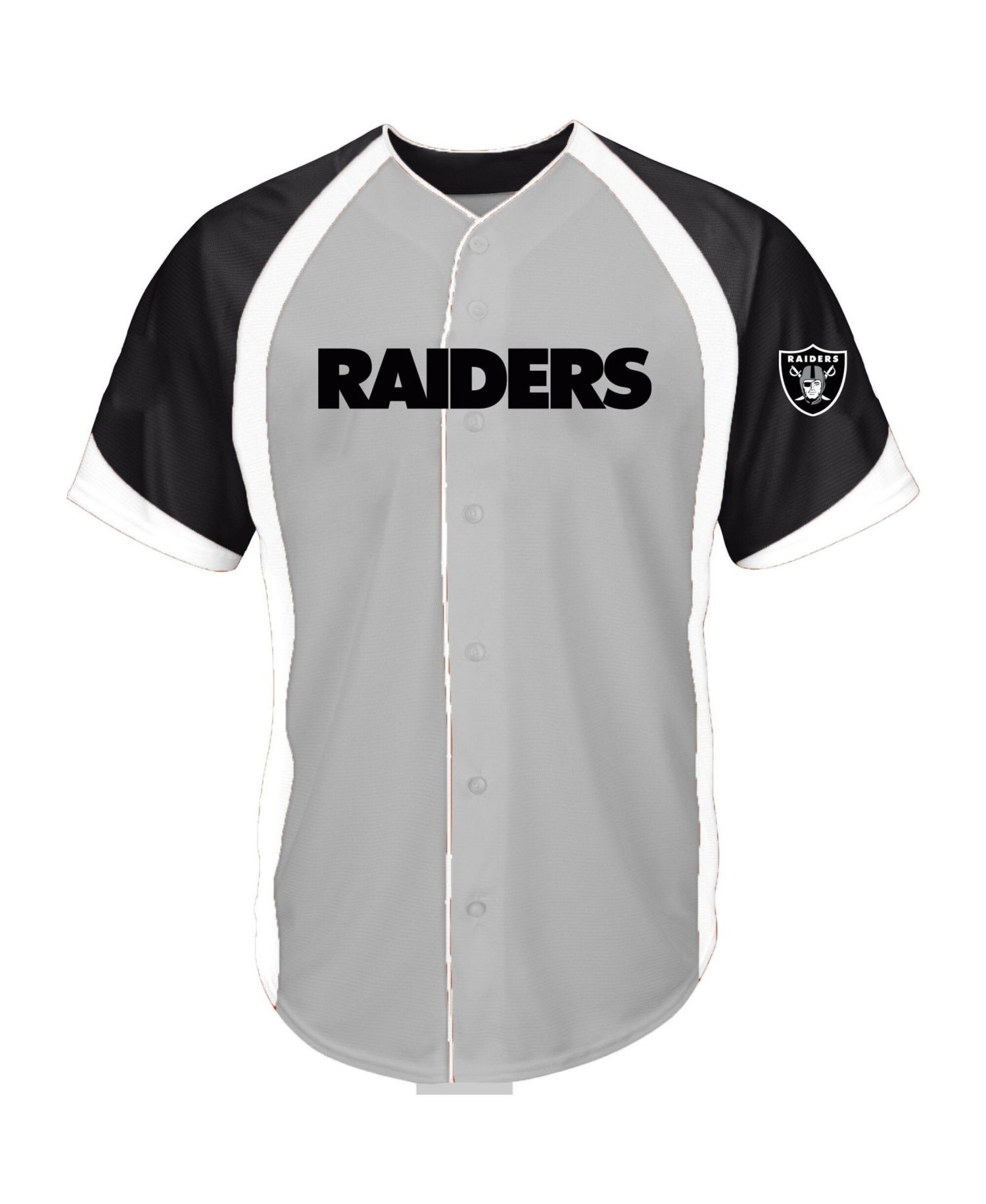 Men's Gray Las Vegas Raiders Big & Tall Button-Up Fashion Top