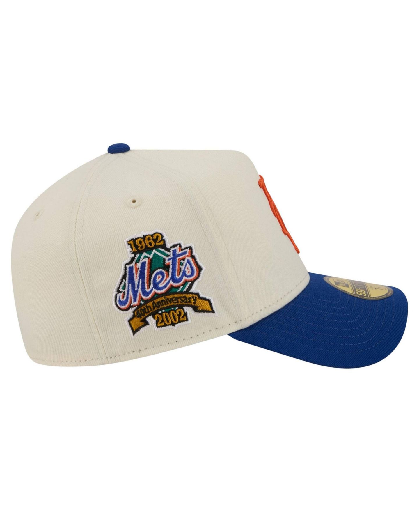 Мужская кепка New Era Cream New York Mets Chrome A-Frame 59FORTY Fitted Hat — фото 6