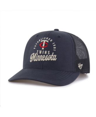 47 Brand Men's Navy Minnesota Twins Pitstop Trucker Adjustable Hat