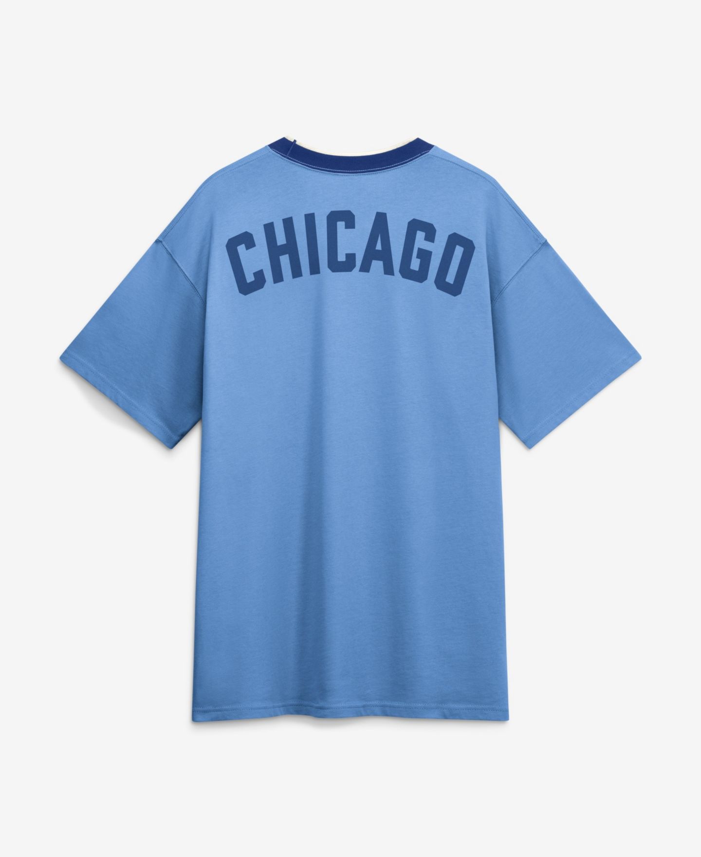 Мужская футболка Nike Light Blue Chicago Cubs Cooperstown Collection Ringer — фото 3
