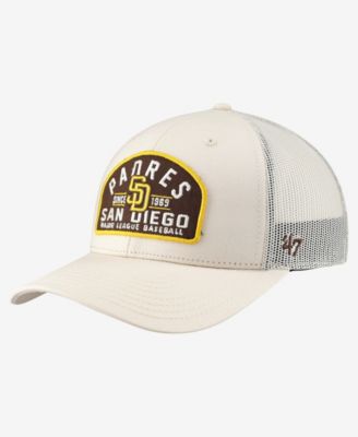 47 Brand Men's Cream San Diego Padres Leland Adjustable Trucker Hat