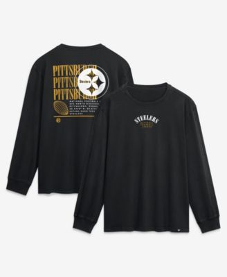 Men's Black Pittsburgh Steelers Relaxed Fullback Drive Long Sleeve Fashion Top