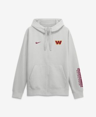 Men's Gray Washington Commanders Cool Down Club Full-Zip Hoodie